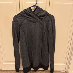 Lululemon black and grey herringbone lightweight sweatshirt